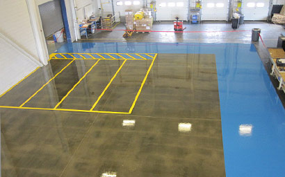 Epoxy Floor Coating in Warehouse