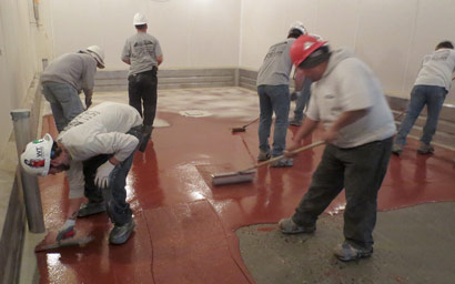 PermaFloor Seamless Flooring application Crew