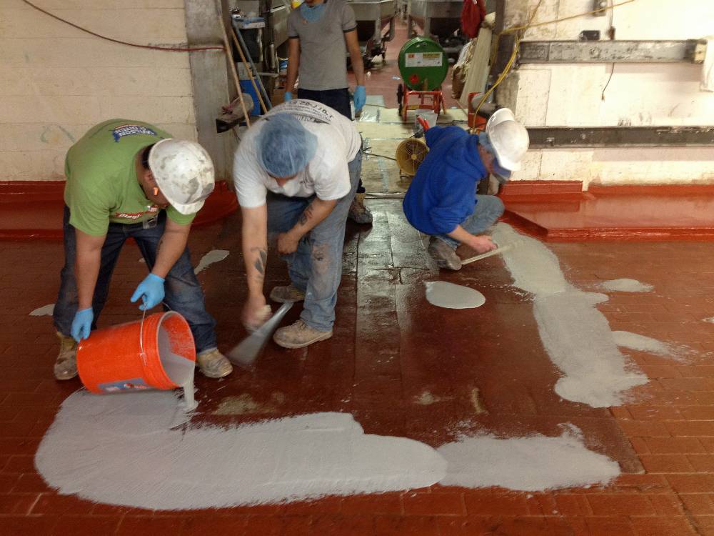 The transition between two different floor levels is smoothed out.