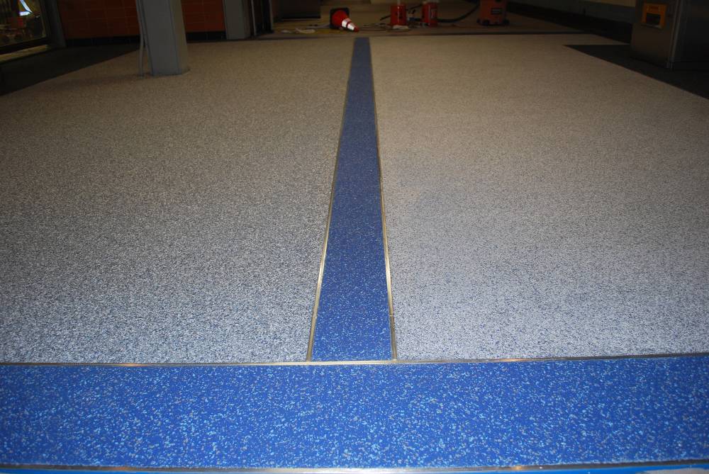 Floors are easy to clean and maintain.