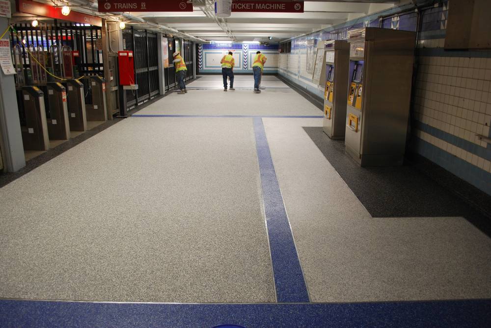 Final protective top coat is applied.