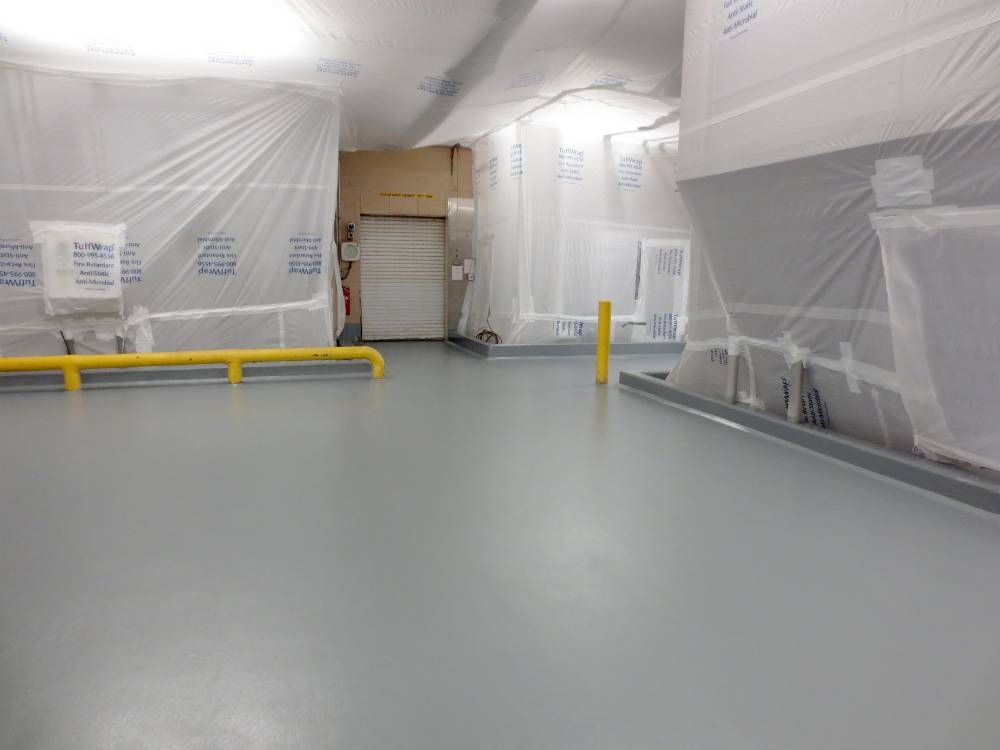 The new floor creates a better looking work environment that will stand up to the facility's operating conditions.