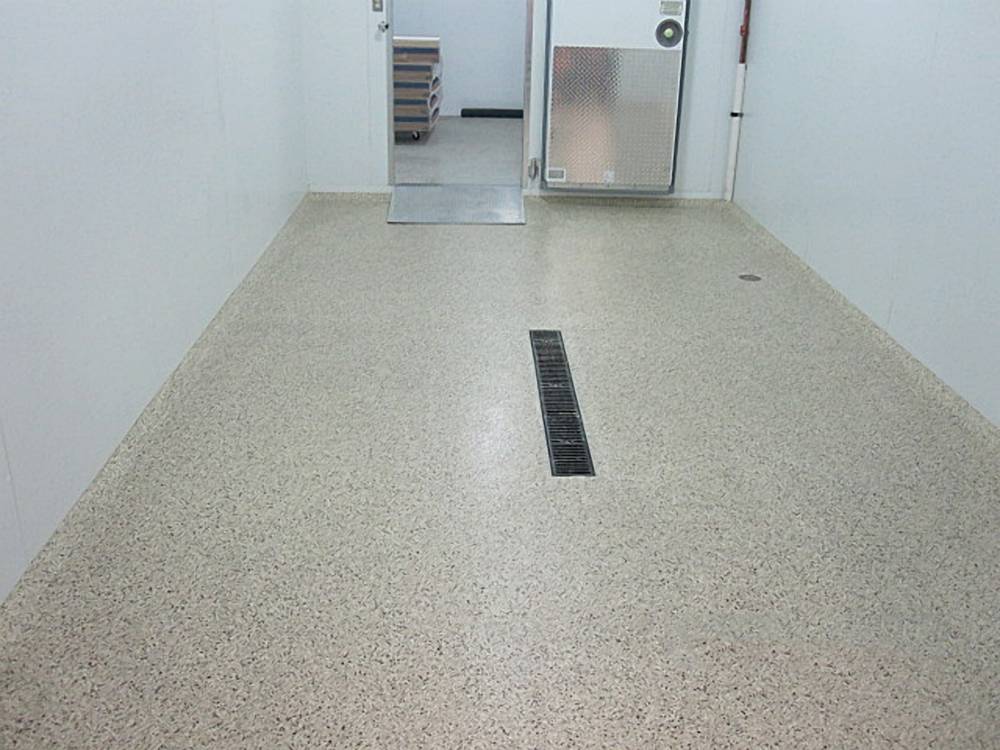 A finished floor ready for business the next morning.