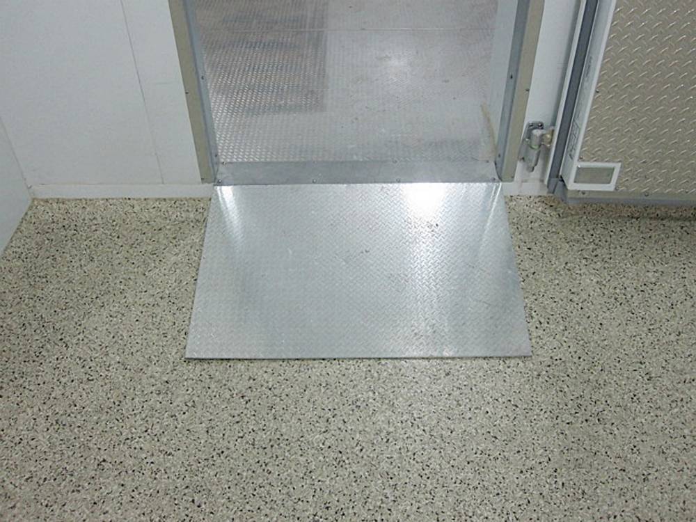 The new floor is tough and will withstand traffic abrasion and dropped objects.