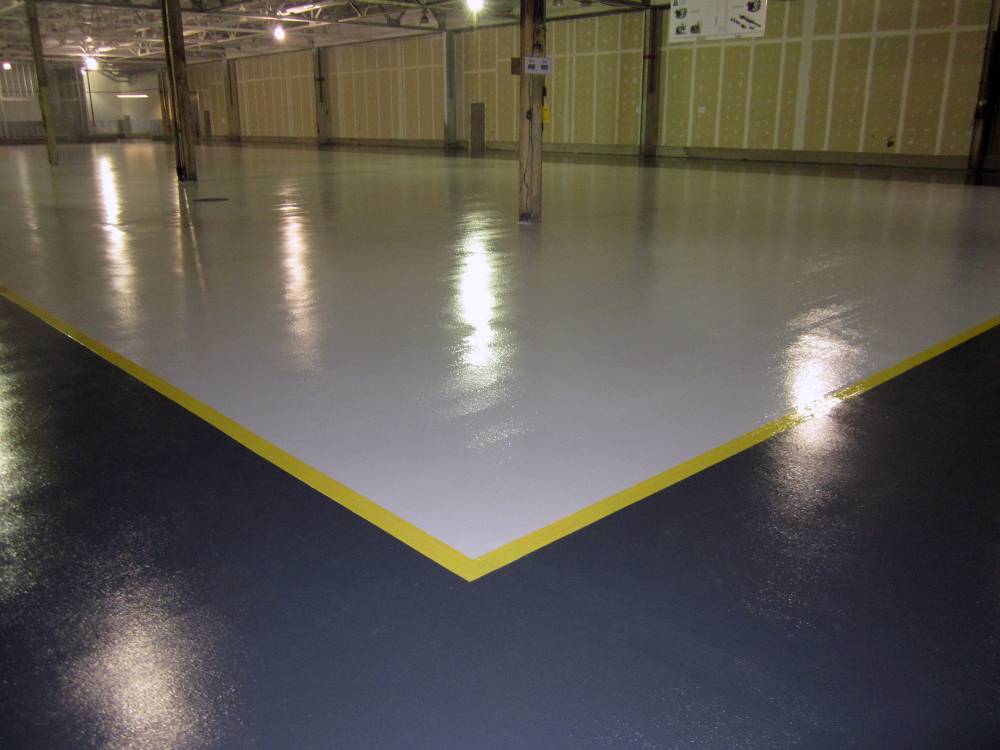 Anti-slip aggregate was broadcast applied to create a safer work environment.